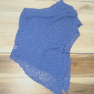 Blue poncho